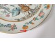 Pair dishes porcelain plates China characters Tongzhi gardens eighteenth