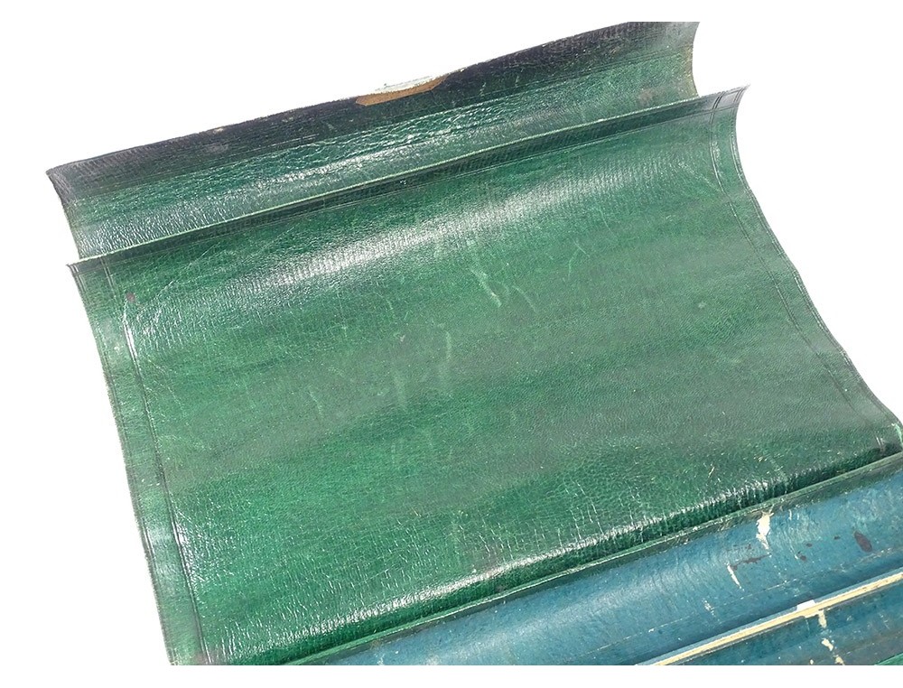 Portefeuille En Cuir Vintage Rouge - Etui à Billets Ou Papiers - TBE (Très Bon état)