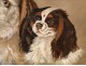 Oil Painting Terrier Cavalier King Charles Juana 19th