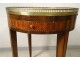 Louis XVI hot water table marquetry pink wood Napoleon III nineteenth