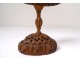 Box on foot corozo carved arabesque character foliage XIXth century