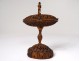 Box on foot corozo carved arabesque character foliage XIXth century
