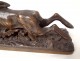 Bronze sculpture leaping hare French School XIXth century