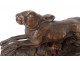 Bronze sculpture leaping hare French School XIXth century