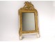 Mirror Louis XVI mirror carved wood frame gilded bird hunting flowers XVIII