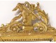 Mirror Louis XVI mirror carved wood frame gilded bird hunting flowers XVIII