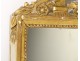 Mirror Louis XVI mirror carved wood frame gilded bird hunting flowers XVIII