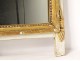 Mirror Louis XVI mirror carved wood frame gilded bird hunting flowers XVIII