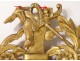 Mirror Louis XVI mirror carved wood frame gilded bird hunting flowers XVIII