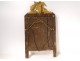 Mirror Louis XVI mirror carved wood frame gilded bird hunting flowers XVIII