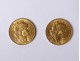 2 gold coins 20 francs 1907 1914 Rooster Marianne Chaplain French Republic