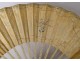 Fan gouache children flowers characters gilding Directory 18th century