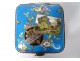 Limoges Bernardaud porcelain box landscape butterflies flowers nineteenth bronze