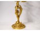 Pair of candelabra 3 lights Louis XV Rococo gilt bronze Napoleon III XIXth