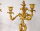 Pair of candelabra 3 lights Louis XV Rococo gilt bronze Napoleon III XIXth