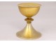 Travel chalice gold metal patene goldsmith box A. Montagnier Paris XXth