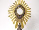 Monstrance monstrance silvery bronze gilt metal cherubs wheat grapes XIXth