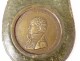Leather wallet bronze medal Joseph Napoleon King Spain Indies XIXth