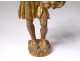 Small carved wooden statuette Saint-Roch pilgrim dog eighteenth century