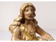 Small carved wooden statuette Saint-Roch pilgrim dog eighteenth century