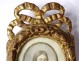 Miniature oval portrait young man gilded carved wooden frame knot eighteenth