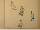 2 Albert Ramanda watercolors characters Madagascan dance Madagascar XXth