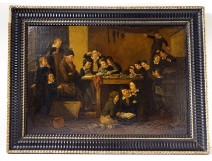 HSP table English school Wood children boys class teacher XIXth