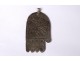 Handmade metal pendant Fatma Khamsa Maroc Maghreb Morocco jewel XXth century