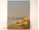 Oil on board Port of Marseille Depierre 19th