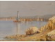 Oil on board Port of Marseille Depierre 19th