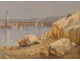 Oil on board Port of Marseille Depierre 19th