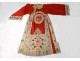 Chinese dress silk embroidery medallion lotus flowers butterfly China XIXth