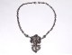 Sterling silver Saint-Esprit necklace rhinestone dove XIXth dove