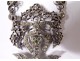 Sterling silver Saint-Esprit necklace rhinestone dove XIXth dove