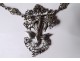 Sterling silver Saint-Esprit necklace rhinestone dove XIXth dove
