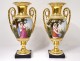 Pair of Medici Paris porcelain vases Allegory Arts Sciences Empire XIXth
