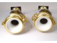 Pair of Medici Paris porcelain vases Allegory Arts Sciences Empire XIXth