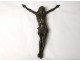 Sculpture Christ crucifix bronze cross XIXth century