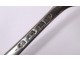 English sterling silver maroon spoon London goldsmith John Lampfert 18th