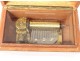 Wooden music box Reuge Sainte-Croix Switzerland 3 tunes Waltz early twentieth