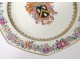 Octagonal porcelain dish Compagnie Indes coat of arms coat of arms knight eighteenth