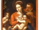 HSP religious painting Virgin Madonna lactating Flemish Holy Family 18th