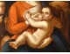 HSP religious painting Virgin Madonna lactating Flemish Holy Family 18th