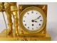 Gilt bronze Empire clock Musketeer sword griffins Le Roy Paris XIX