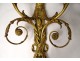 Series 4 sconces 2 lights gilt bronze Amours trumpet from ap. Jean Hauré XIXth