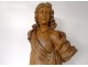 Sculpture carved wooden statue Saint-Jean Baptiste XVIIth century