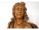 Sculpture carved wooden statue Saint-Jean Baptiste XVIIth century