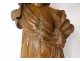 Sculpture carved wooden statue Saint-Jean Baptiste XVIIth century