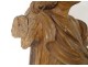 Sculpture carved wooden statue Saint-Jean Baptiste XVIIth century