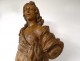 Sculpture carved wooden statue Saint-Jean Baptiste XVIIth century